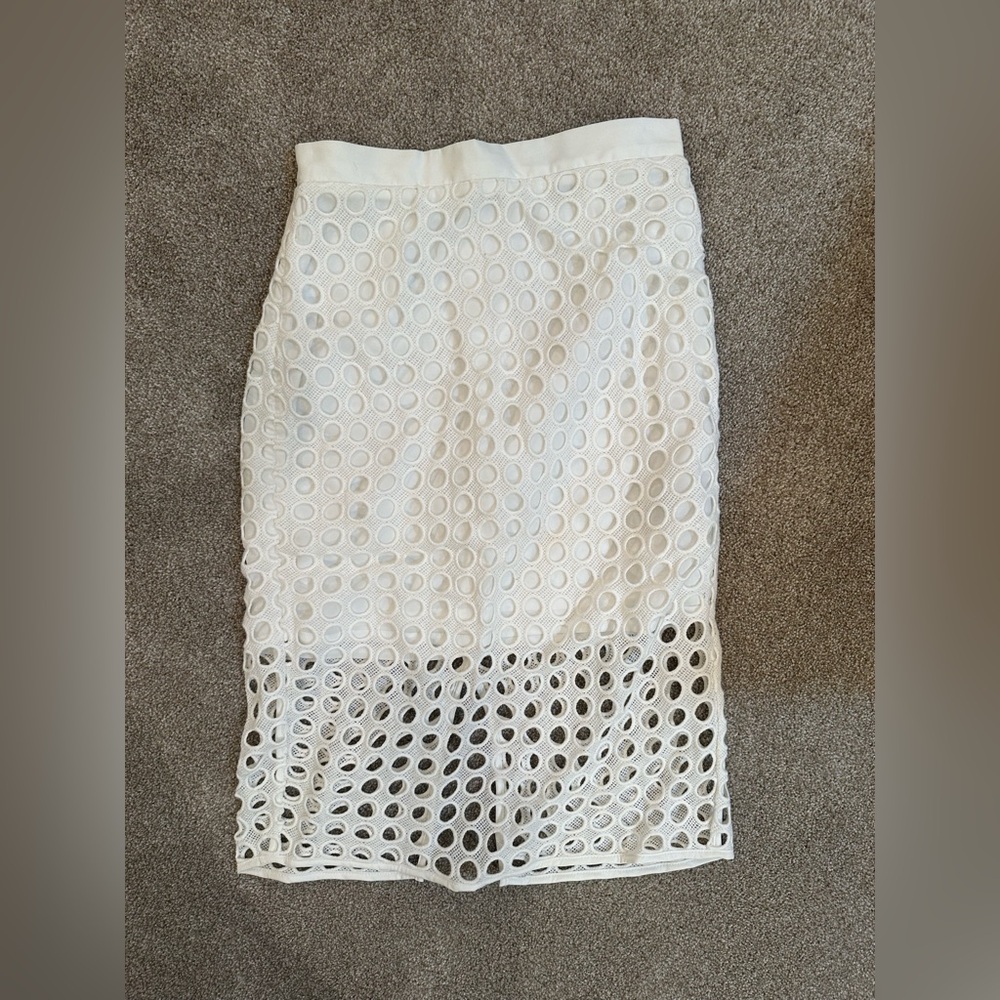 Banana Republic White Skirt